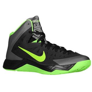 Nike Hyper Quickness   Mens   Basketball   Shoes   Black/Dark Grey/Flash Lime
