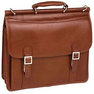 McKlein Halsted Limited Edition 15.4 Flapover Double Compartment Laptop Case, Brown