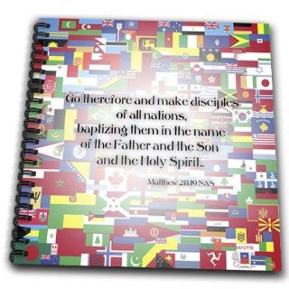 db_172009_1 777images Designs Graphic Design Bible Verse   Matthew 28v19 Go forth and make disciples of all nations   Drawing Book   Drawing Book 8 x 8 inch