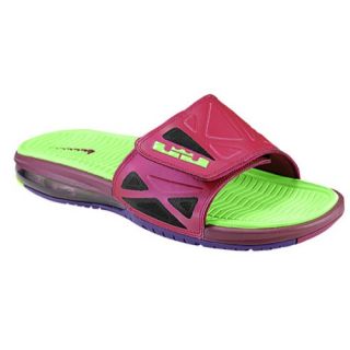 Nike Air LeBron 2 Slide Elite   Mens   Casual   Shoes   Rasberry Red/Flash Lime/Court Purple