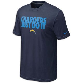 Nike NFL Just Do It T Shirt   Mens   Football   Clothing   San Diego Chargers   College Navy