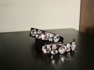 Black velvet wide hairband with few chunk crystal,  Other Products  