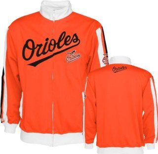 Baltimore Orioles Orange Full Zip Tricot Track Jacket  Sports Fan Outerwear Jackets  Sports & Outdoors