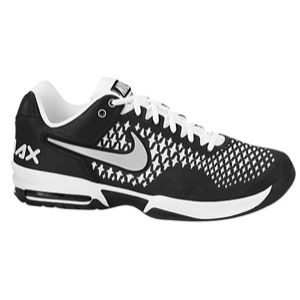 Nike Air Max Cage   Mens   Tennis   Shoes   Black/White/Metallic Silver