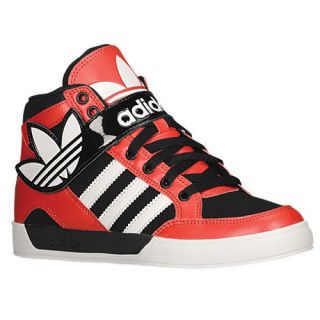 adidas Originals Hard Court Hi Strap   Boys Grade School   Basketball   Shoes   Collegiate Red/Running White/Black