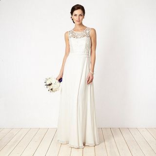 Principles by Ben de Lisi Designer cream cutout lace bridal gown