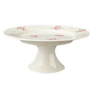 Cream Dotty Rose 27cm cake stand