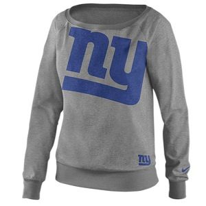Nike NFL Lightweight Dri Fit Epic Crew   Womens   Football   Clothing   New York Giants   Dark Grey Heather