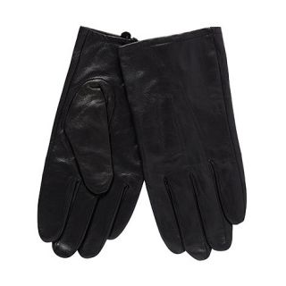 Jeff Banks Designer black faux fur lined leather gloves