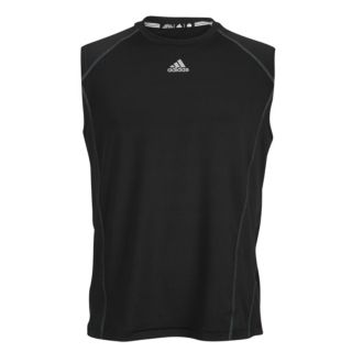 adidas Techfit Fitted Sleeveless Top   Mens   Training   Clothing   Black/Tech Grey