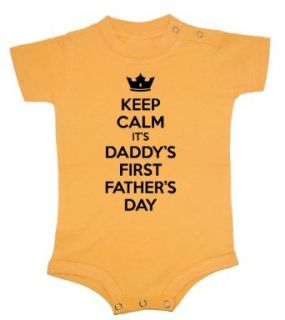 Keep Calm It's Daddy's First Father's Day Baby T Shirt Bodysuit Clothing