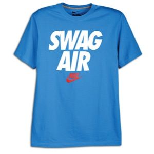 Nike Swag Air Short Sleeve T Shirt   Mens   Casual   Clothing   Light Photo Blue