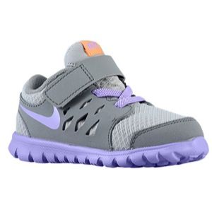 Nike Flex Run 2013   Girls Toddler   Running   Shoes   Wolf Grey/Atomic Violet/Cool Grey/Atomic Orange