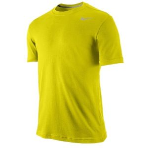 Nike Dri Fit Cotton Version 2.0 T Shirt   Mens   Training   Clothing   Sonic Yellow/Dark Grey Heather/Matte Silver