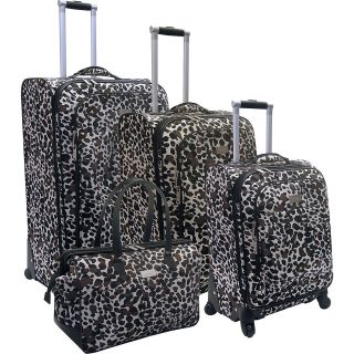 Nicole Miller NY Luggage Camo Cheetah 4 PC Spinner Luggage Collection