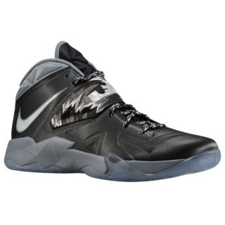 Nike Zoom Soldier VII   Mens   Basketball   Shoes   Black/Metallic Silver/Cool Grey/Pure Platinum