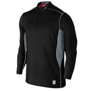 Nike Pro Combat Hyperwarm DF Max Fttd 1/4 Zip   Mens   Training   Clothing   Black/Cool Grey
