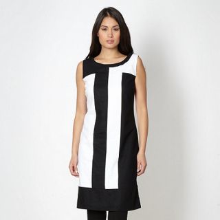 The Collection Petite Petite black panel linen blend tunic dress