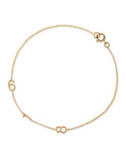 Mini 3 Number Bracelet, Yellow Gold   Maya Brenner Designs   Gold (One Size)