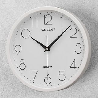 12H Brief Style Mute Wall Clock(White)