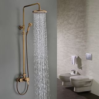 Sprinkle by Lightinthebox   Antique Brass Tub Shower Faucet with 8 inch Shower Head Hand Shower