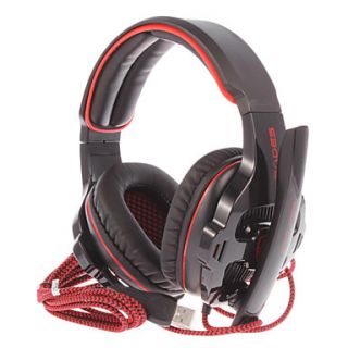 SADES SA 903 USB2.0 7.1 Sound Effect Over Ear Gaming Headphone with Mic and Remote for PC