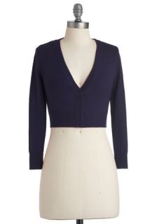 The Dream of the Crop Cardigan in Navy  Mod Retro Vintage Sweaters