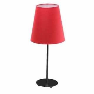 Litecraft Small Black Table Lamp with Red Shade