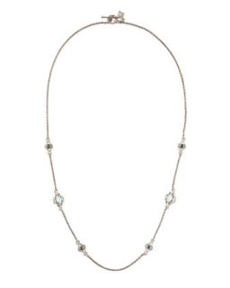 New World Opal Diamond Necklace, 20L   Armenta   Silver