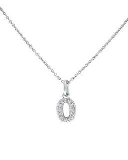 Diamond Number Necklace, 0   KC Designs   White