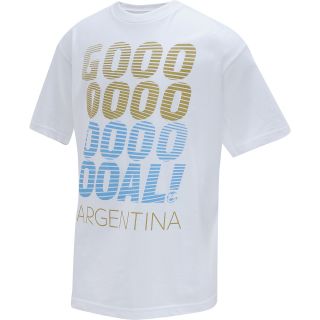 adidas Youth Argentina Goal Short Sleeve T Shirt   Size Medium, White