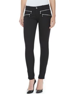 Womens Zipper Cuff Skinny Jeans   MICHAEL Michael Kors   Black/Silver (6)