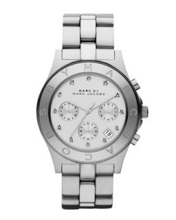 Blade Stainless Steel Chronograph Watch   MARC by Marc Jacobs   Silver