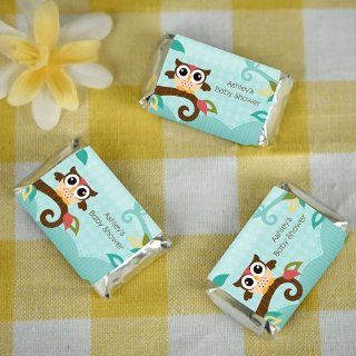 Owl   Look Whooo's Having A Baby   20 Mini Candy Bar Wrappers Sticker Labels   Personalized Baby Shower Favors Toys & Games