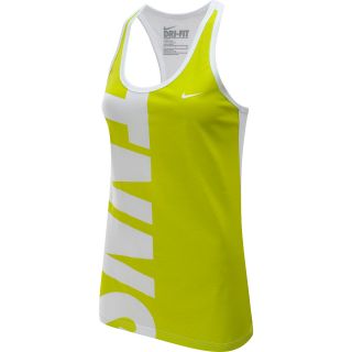 NIKE Womens TNNS Tennis Tank   Size XS/Extra Small, White/green