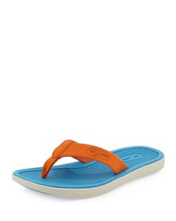 Mens Rubber Flip Flop Sandal, Orange/Blue   Sperry Top Sider   Tan (7)