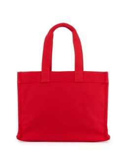 Village Canvas Tote Bag, Red/Navy   Toss