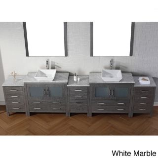 Virtu Virtu Usa Dior 118 Inch Double Sink Vanity Set In Zebra Grey Grey Size Double Vanities