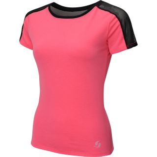 SOFFE Juniors Cycle Short Sleeve T Shirt   Size XS/Extra Small, Pink/black