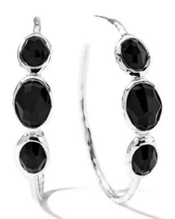 Onyx Hoop Earrings, Medium   Ippolita   Black onyx