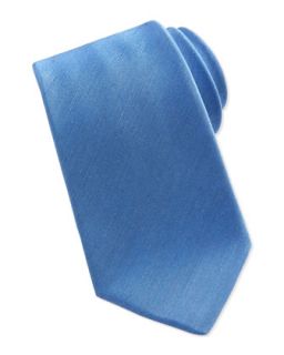 Mens Silk/Linen Tie, Blue   Kiton   Blue