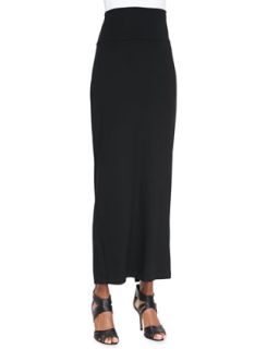 Fold Over Maxi Skirt, Black, Womens   Eileen Fisher   Black (2X (18/20))