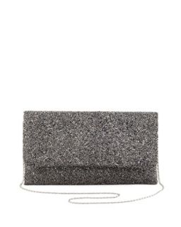 Beaded Fold Over Clutch Bag, Pewter (CUSP Most Loved)   Moyna