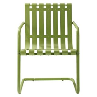 Gracie Metal Retro Patio Spring Chair   Green