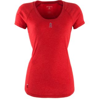 Antigua Anaheim Angels Womens Pep Shirt   Size Large, Dk Red/heather (ANT