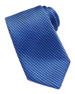 Mens Tonal Weave Tie, Blue   Charvet   Blue