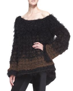 Womens Oversized Cashmere/Alpaca Blend Sweater   Donna Karan   Vicuna (MEDIUM)