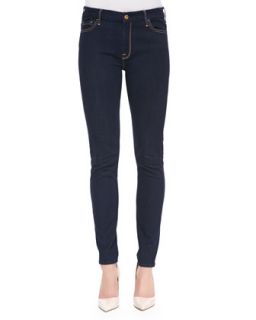 Womens The High Waist Skinny Jeans, Rinsed Indigo   7 For All Mankind   Rinsed