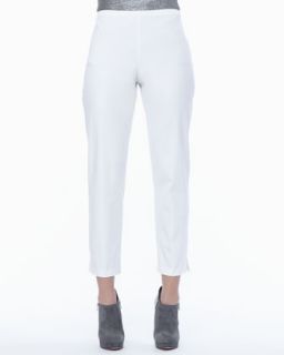 Womens Organic Stretch Twill Slim Ankle Pants   Eileen Fisher   White (X LARGE