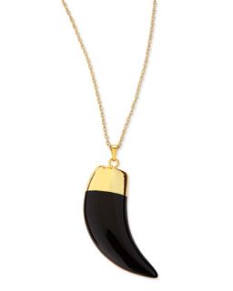 Horn Pendant Necklace, Black   Panacea   Black